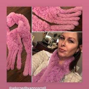 40% off SALE Mink knitted fur scarf